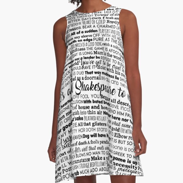 It's all Shakespeare To Me (Dark Version) A-Line Dress