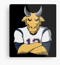 Limited Edition Tom Brady Mascot, GOAT TB-12 Shirts, Mugs & Hoodies Metal Print