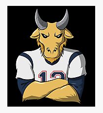 Limited Edition Tom Brady Mascot, GOAT TB-12 Shirts, Mugs & Hoodies Photographic Print