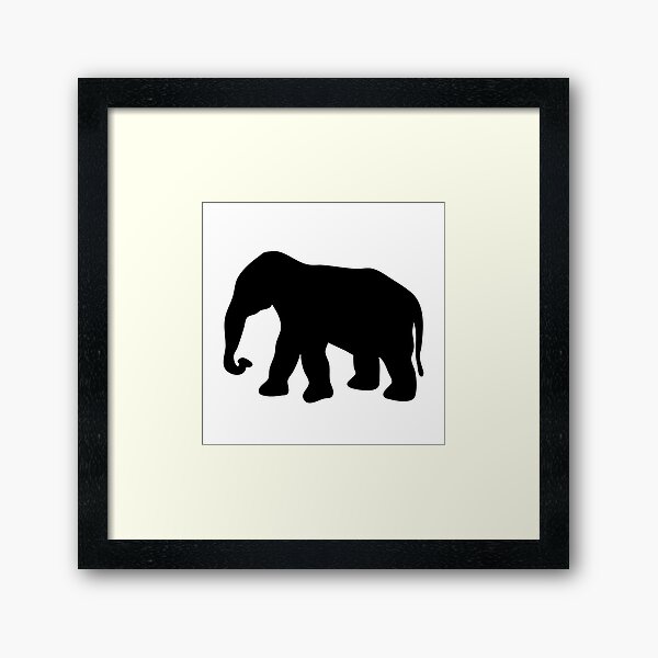 Framed Print Elephant Emerging from the Shadows Picture Poster Animal Art 