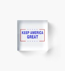 KAG-Keep America Great-white bg Acrylic Block