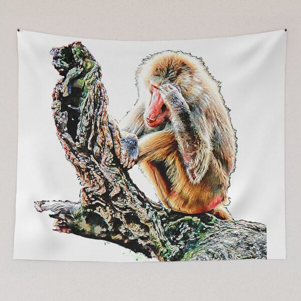 Item preview, contemplating life baboon designed and sold by MGphotoart.
