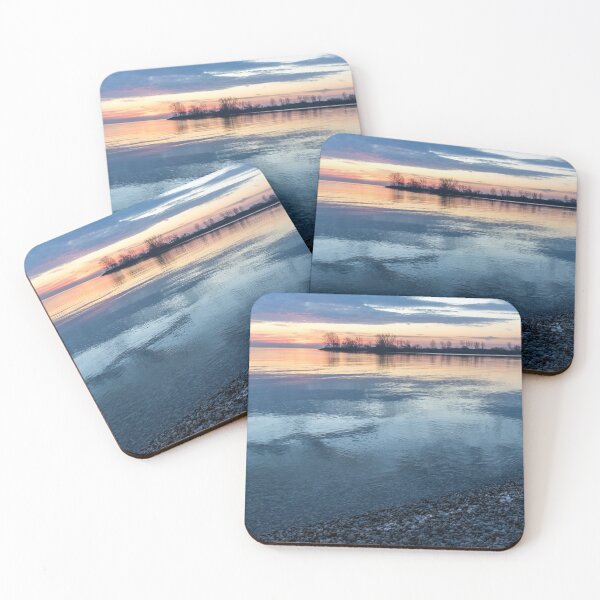 Item preview, Cool Lakeside Sunrise with a Fringe of Ice designed and sold by Georgia Mizuleva.
