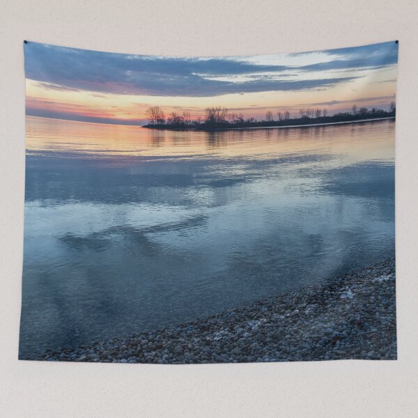 Item preview, Cool Lakeside Sunrise with a Fringe of Ice designed and sold by Georgia Mizuleva.