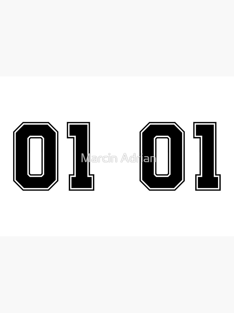 01 American Football Classic Vintage Sport Jersey Number in black number on  white background for american football, baseball or basketball Poster for  Sale by Marcin Adrian