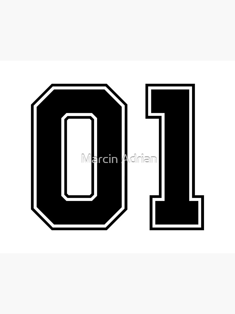 01 American Football Classic Vintage Sport Jersey Number in black number on  white background for american football, baseball or basketball Poster for  Sale by Marcin Adrian