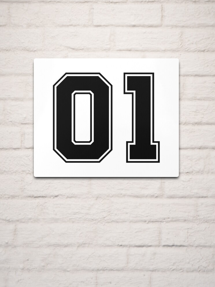 01 American Football Classic Vintage Sport Jersey Number in black number on  white background for american football, baseball or basketball Poster for  Sale by Marcin Adrian