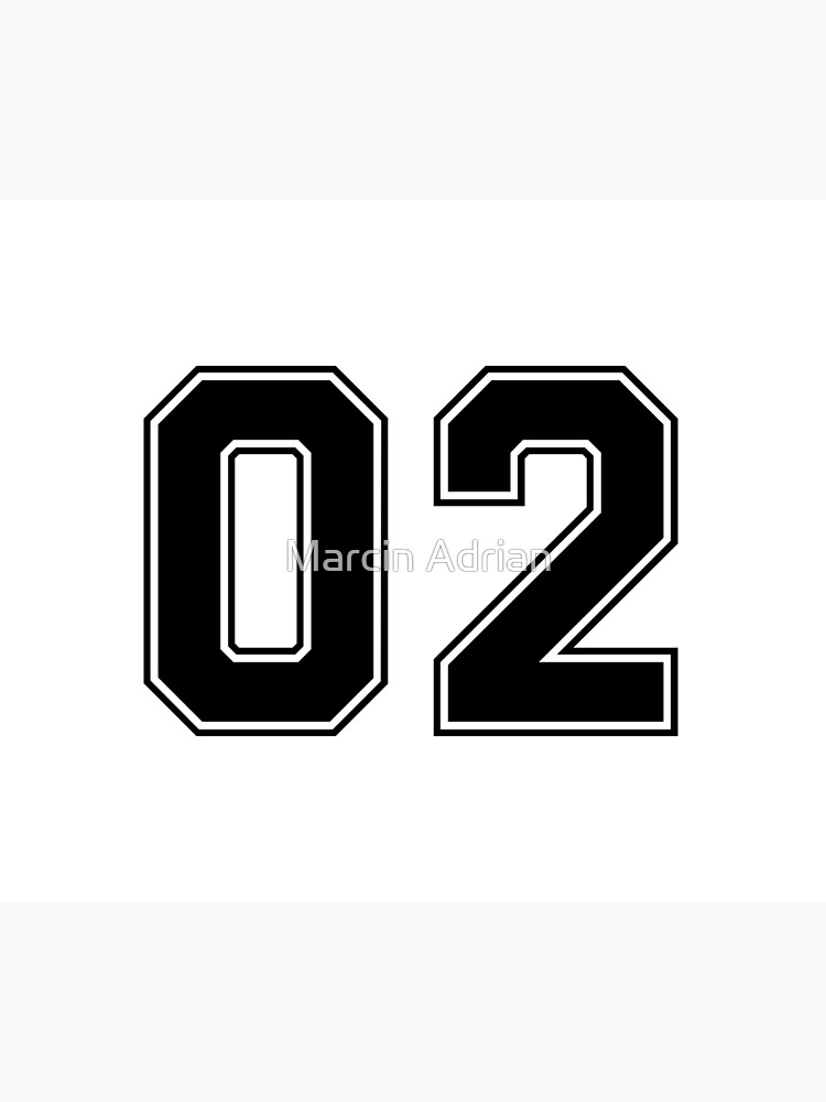 02 American Football Classic Vintage Sport Jersey Number in black number on  white background for american football, baseball or basketball' Tapestry  for Sale by Marcin Adrian