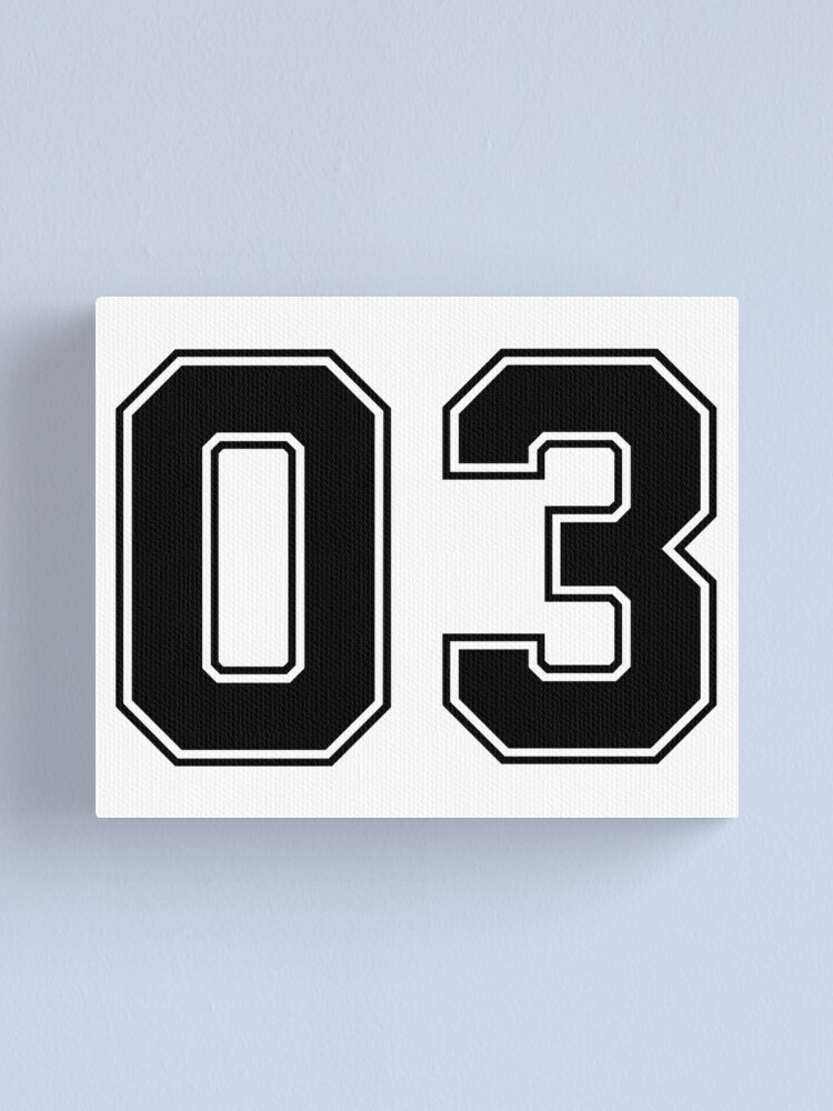 "03 American Football Classic Vintage Sport Jersey Number in black