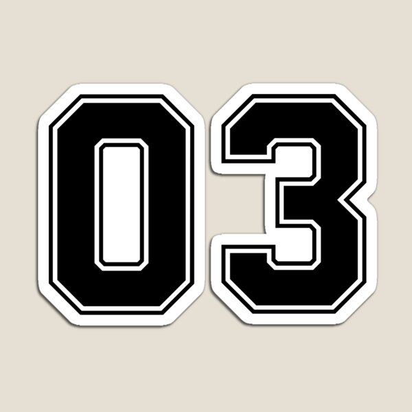 #4 Varsity Number Sticker for Sale by mhj5503