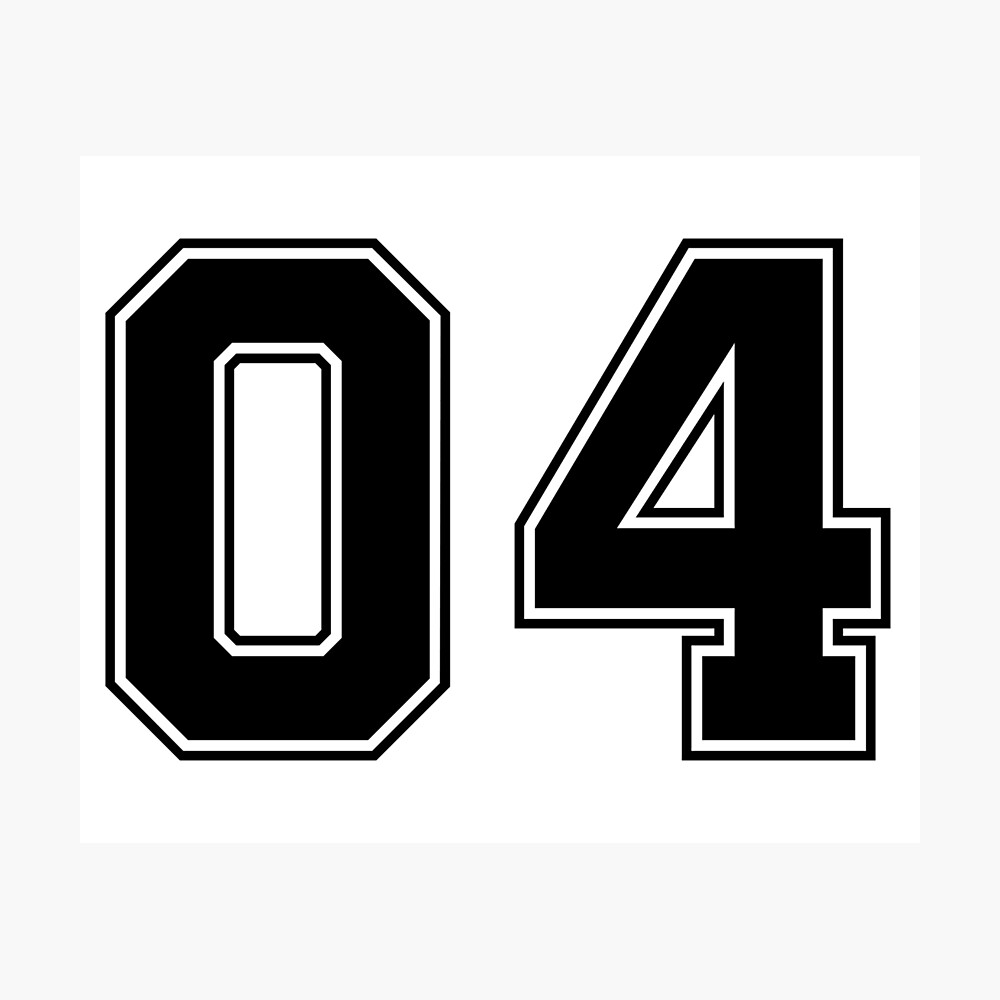 14 American Football Classic Vintage Sport Jersey Number in black number on  white background for american football, baseball or basketball Poster for  Sale by Marcin Adrian