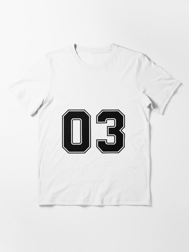 Jersey Number #3 Three Athletic Style Sports Graphic Premium T-Shirt