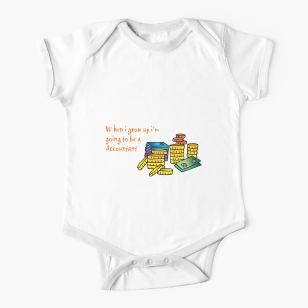 when i grow up im going to be a accountant Short Sleeve Baby One-Piece