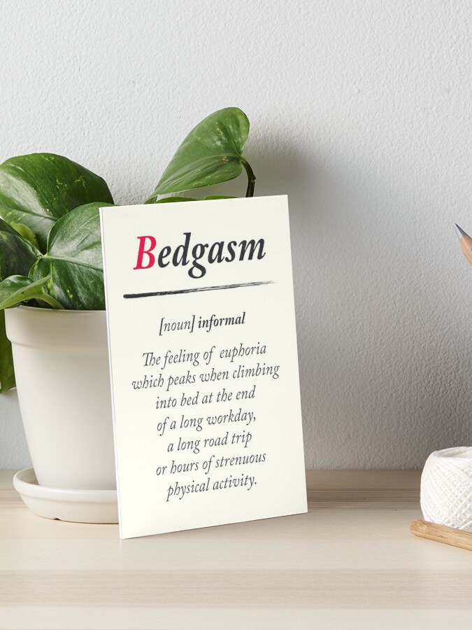 Bedgasm, dictionary definition, word meaning illustration, chill out,  relax, sex, bed orgasm Leggings by Stefanoreves