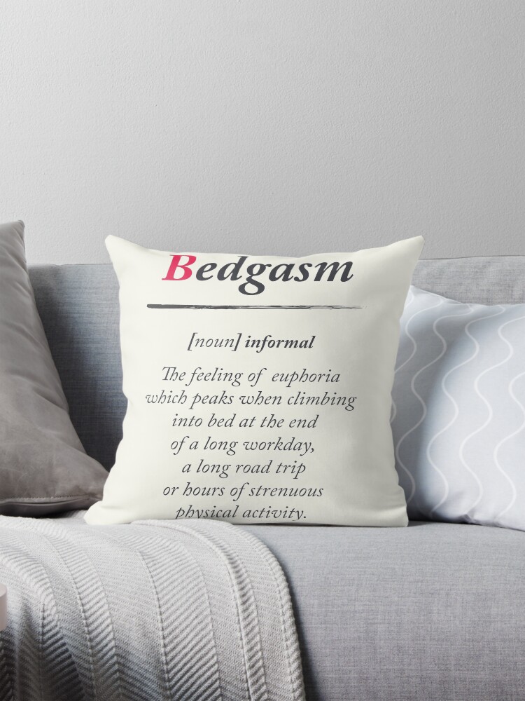 Bedgasm, dictionary definition, word meaning illustration, chill