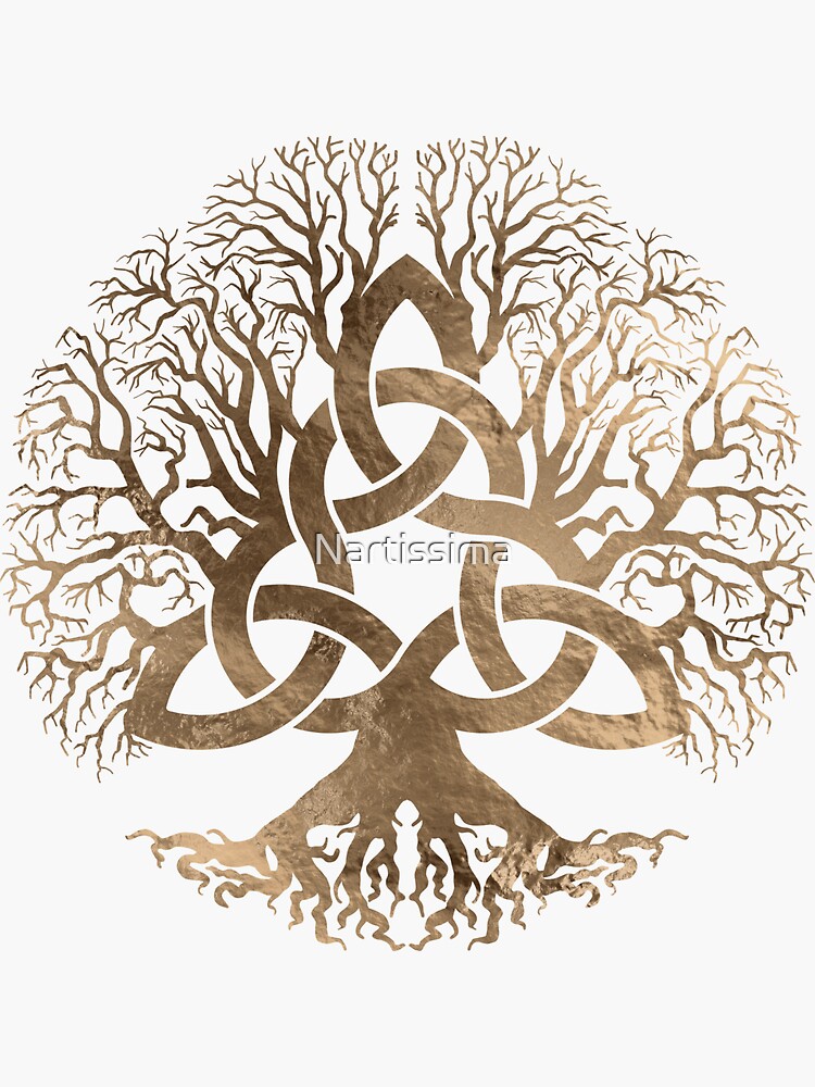 Tree of life -Yggdrasil with Triquetra Sticker for Sale by
