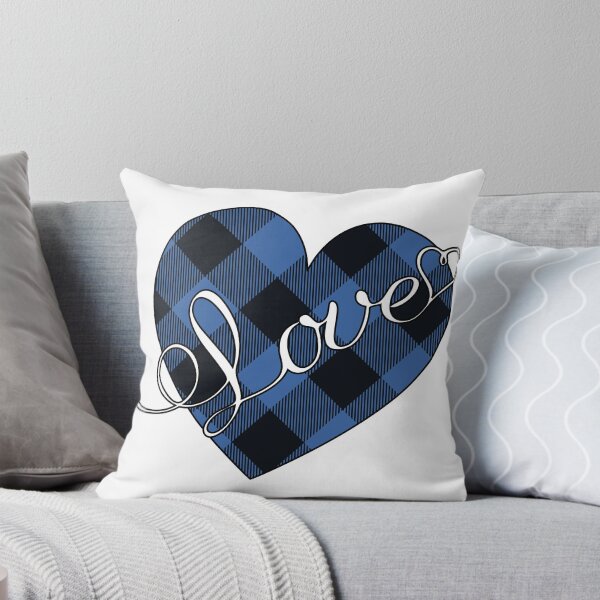 Item preview, Dark Blue Plaid Heart designed and sold by hyggenok.