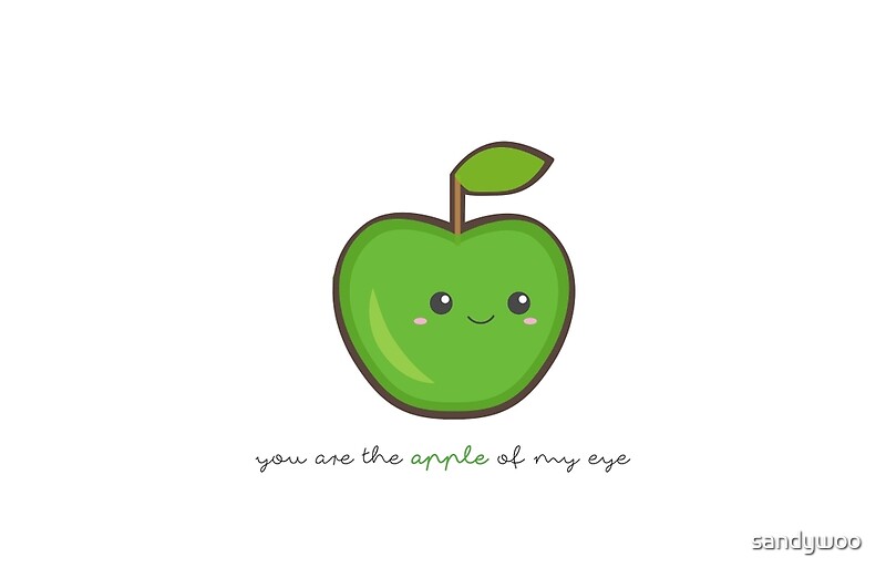 "Fruit Puns You are the apple of my eye" Studio Pouches by sandywoo Redbubble