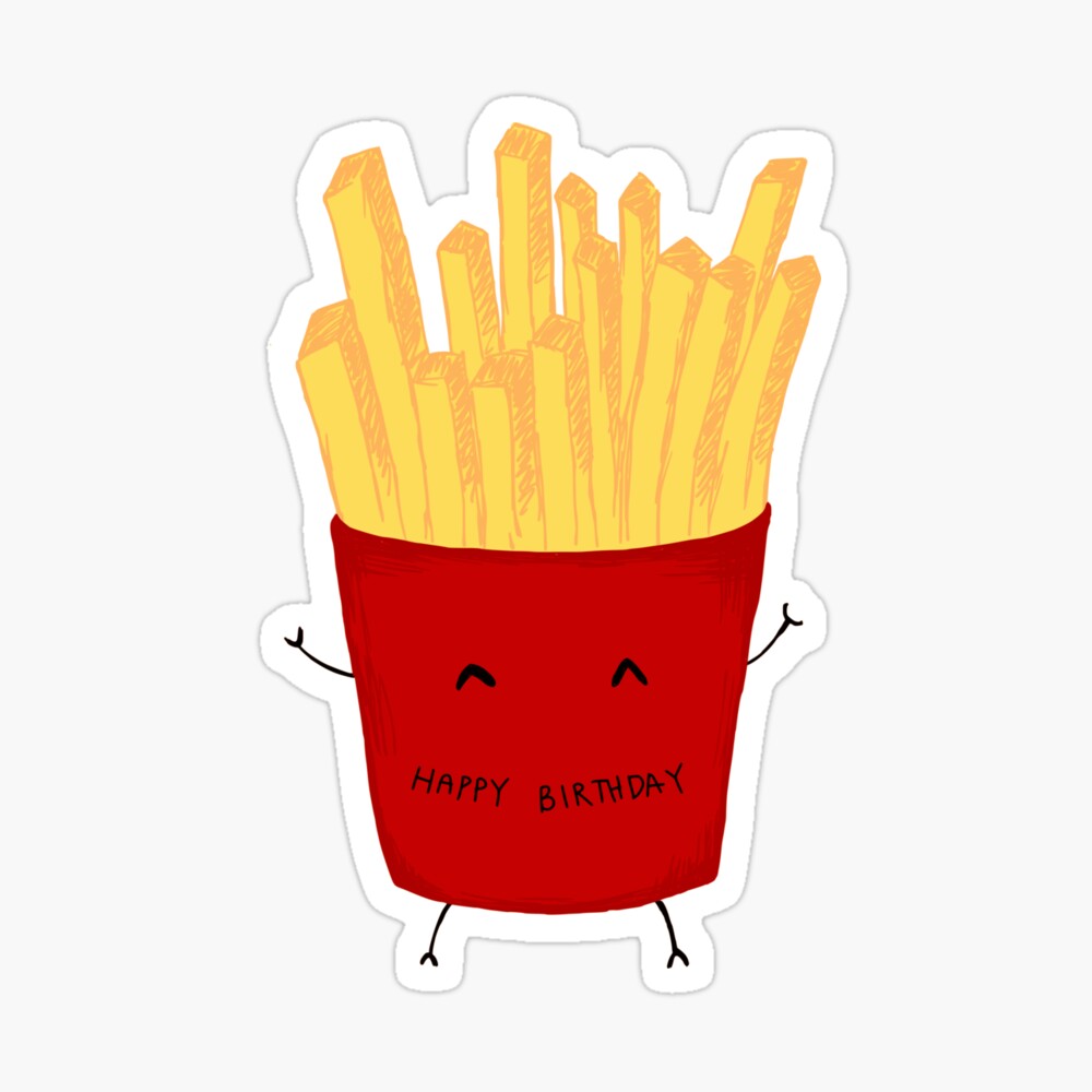 Carte De Vœux Frites Joyeux Anniversaire Par Heysayg Redbubble