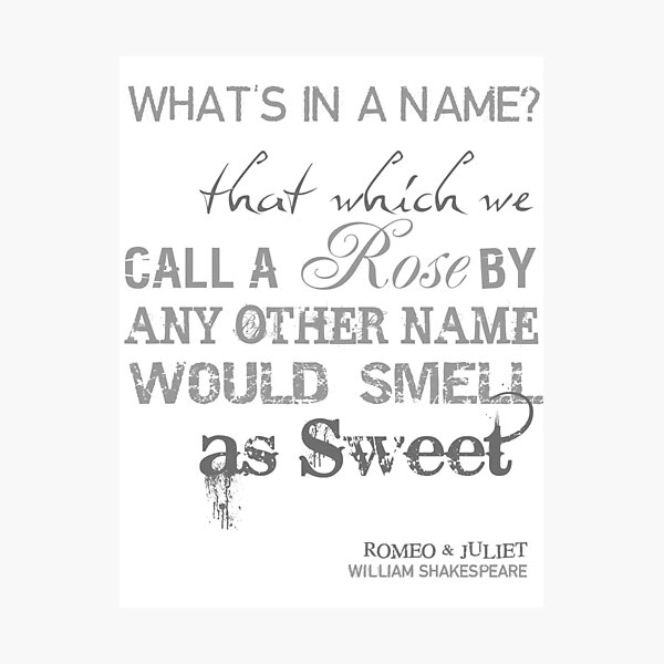 Impression Photo La Scene De La Rose De Romeo Et Juliette Par Shakespeare Par Bushwombat Redbubble