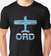 Fly Chicago O'Hare ORD Airport Slim Fit T-Shirt