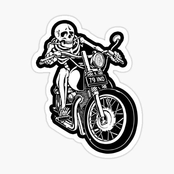 Autocollant Moto Harley Davidson Skull Ghost - ref.SMHD83