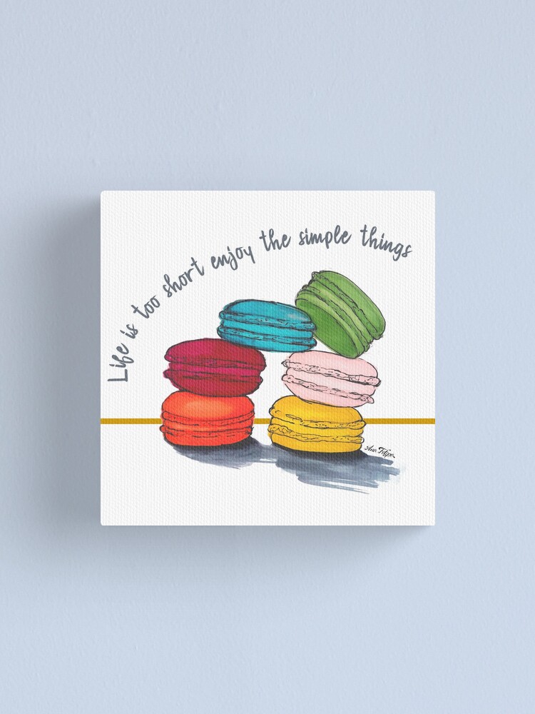 Alternate view of life with macarons Canvas Print