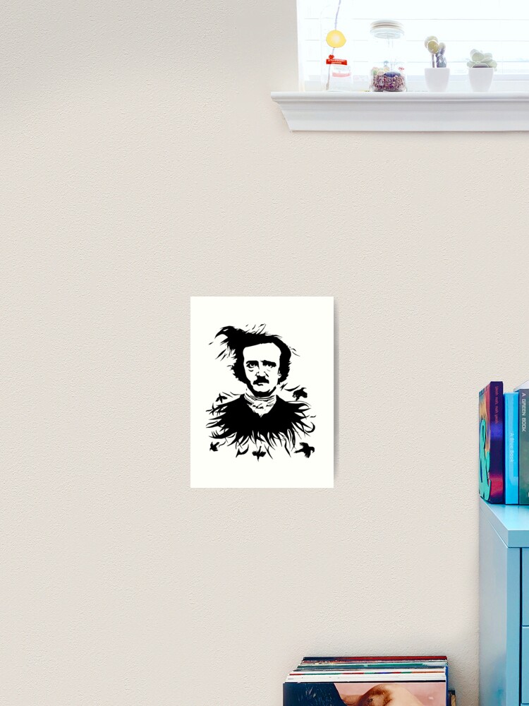 The Raven Edgar Allan Poe Framed Art Print. 16 X 16 Inches 3 