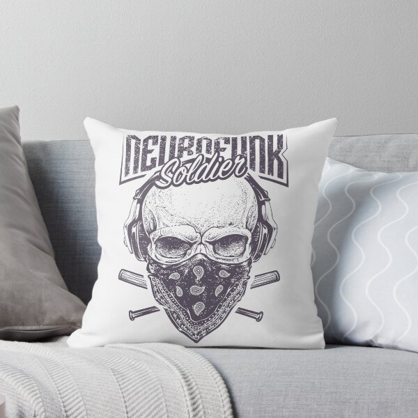 Neurofunk Soldier Throw Pillow