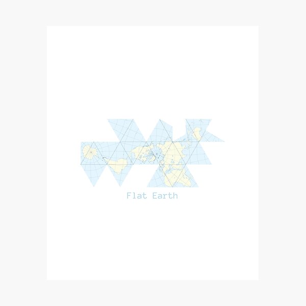 Item preview, Flat Earth Graphic World Map designed and sold by Envelope-Studio.