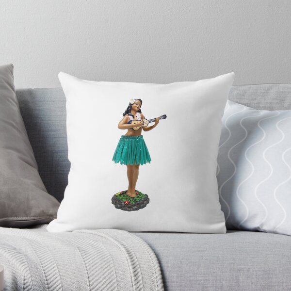 Dashboard Hula Girl Throw Pillow