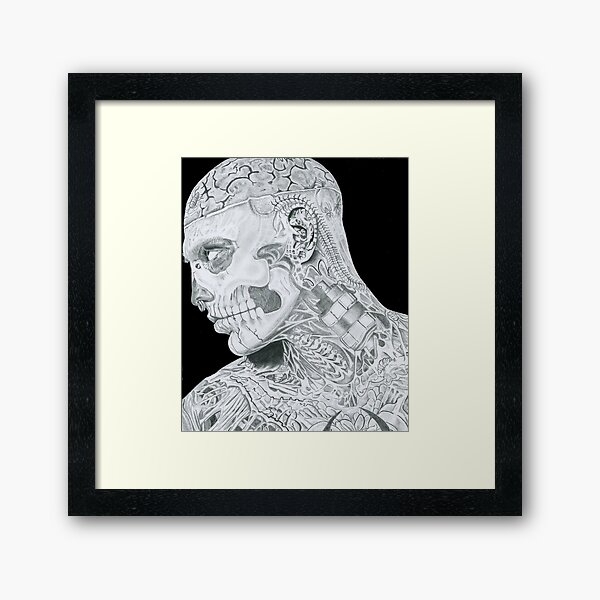 Rick Genest - Zombie Boy Impression encadrée