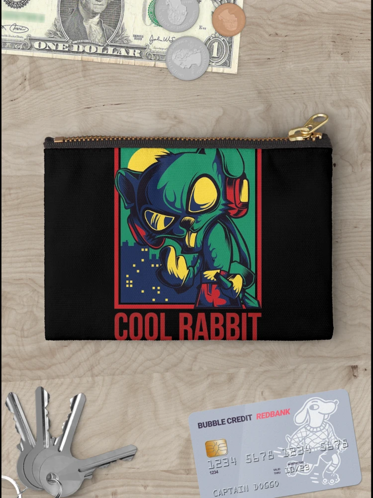 Thumbnail 3 of 4, Zipper Pouch, Cool Rabbit designed and sold by HHGA.