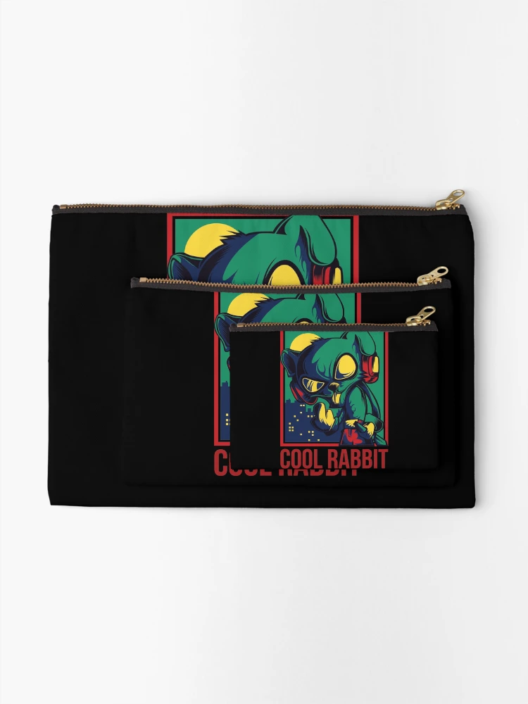 Thumbnail 2 of 4, Zipper Pouch, Cool Rabbit designed and sold by HHGA.