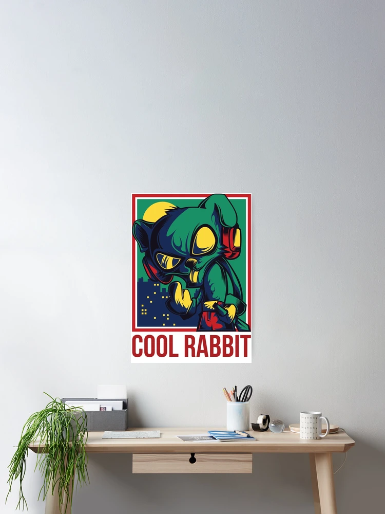 Thumbnail 2 of 3, Poster, Cool Rabbit designed and sold by HHGA.