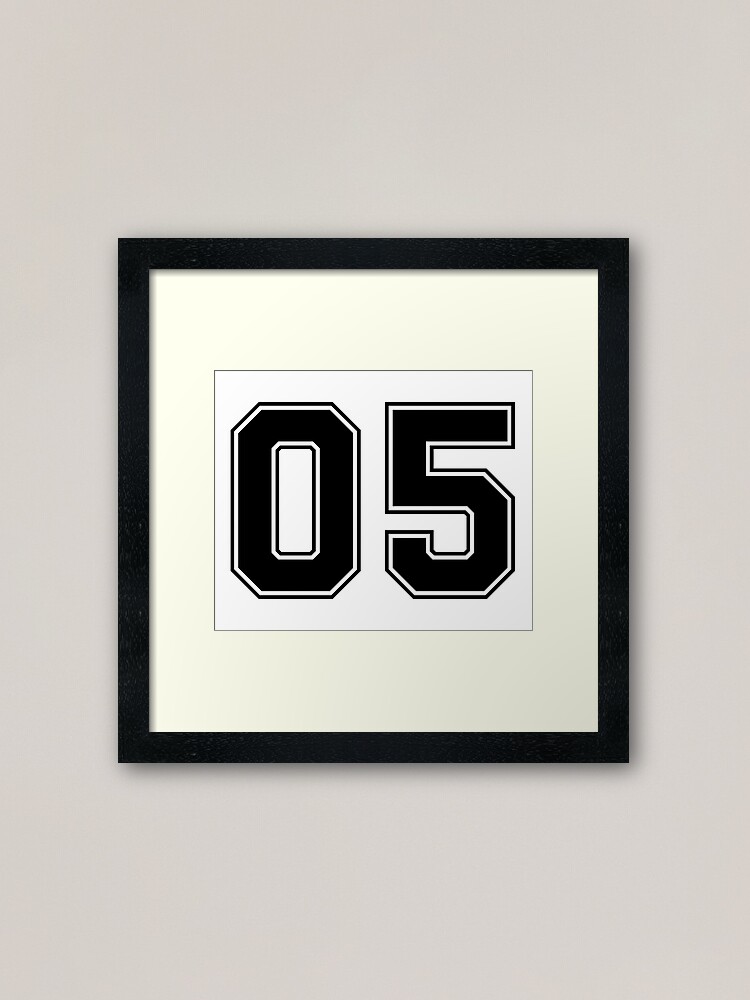 05 Classic Vintage Sport Jersey Number in Black Number on White