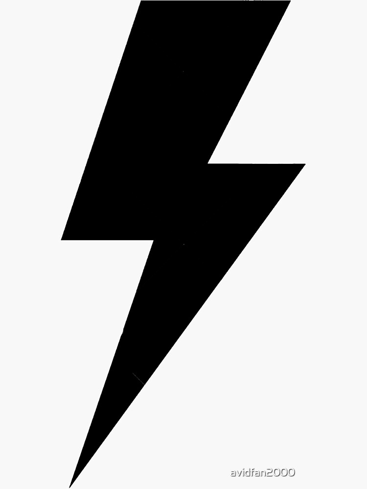 Thumbnail 3 of 3, Sticker, Lightning Bolt (black) designed and sold by avidfan2000.