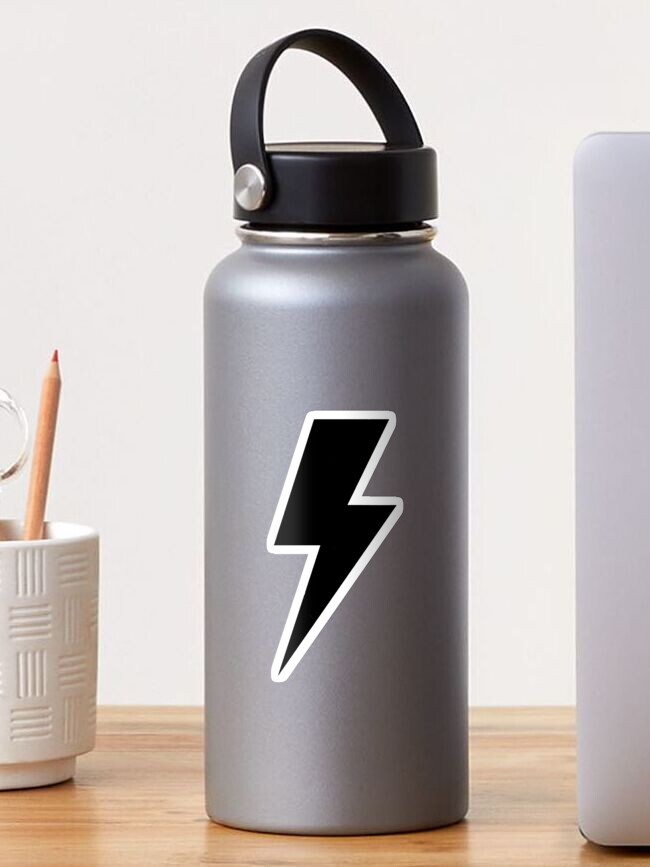 Thumbnail 1 of 3, Sticker, Lightning Bolt (black) designed and sold by avidfan2000.