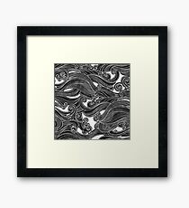 Black Wave Framed Print