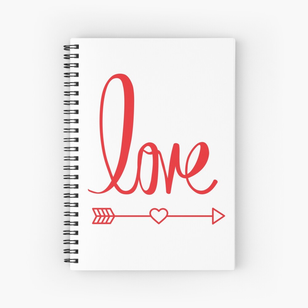 Cuaderno de espiral «Impresión de flecha de amor, buen rollo, genial, loco,  amor, lindo, amistad, San Valentín, cumpleaños, regalo, presente, ideas» de  avit1 | Redbubble