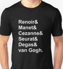 Modern Artists, Impressionists & Post-Impressionists Unisex T-Shirt
