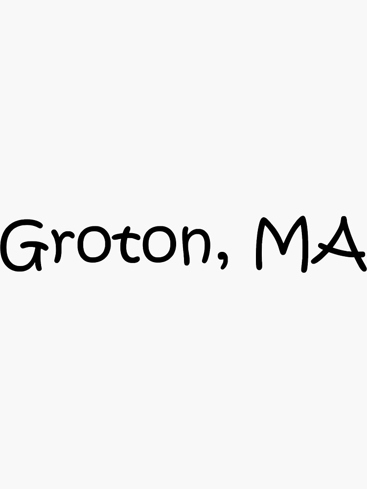 "Groton, MA" Sticker for Sale by lukaskugler Redbubble
