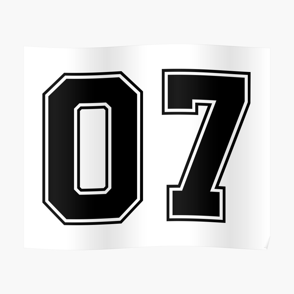 49 American Football Classic Vintage Sport Jersey Number in black number  on white background for american football, baseball or basketball Sticker