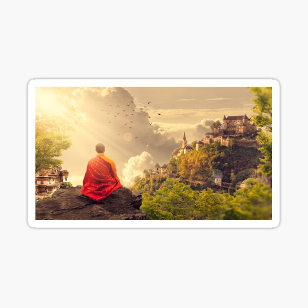 Artikel-Vorschau von Meditierender buddhistischer Mönch, designt und verkauft von PromoteProgress.