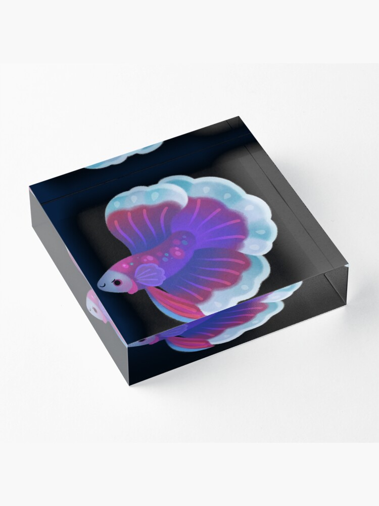 Alternate view of Blue Betta Acrylic Block