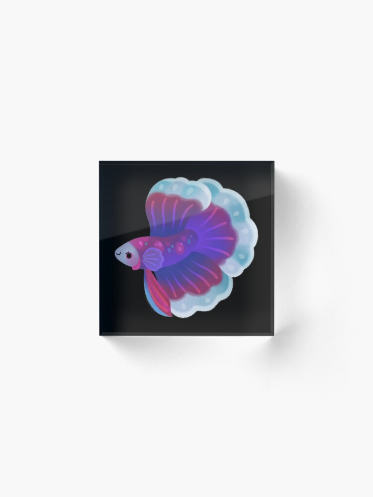 Alternate view of Blue Betta Acrylic Block