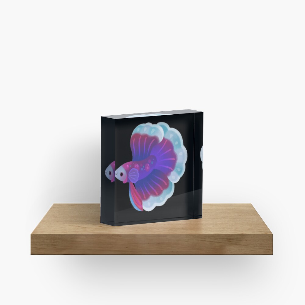 Blue Betta Acrylic Block