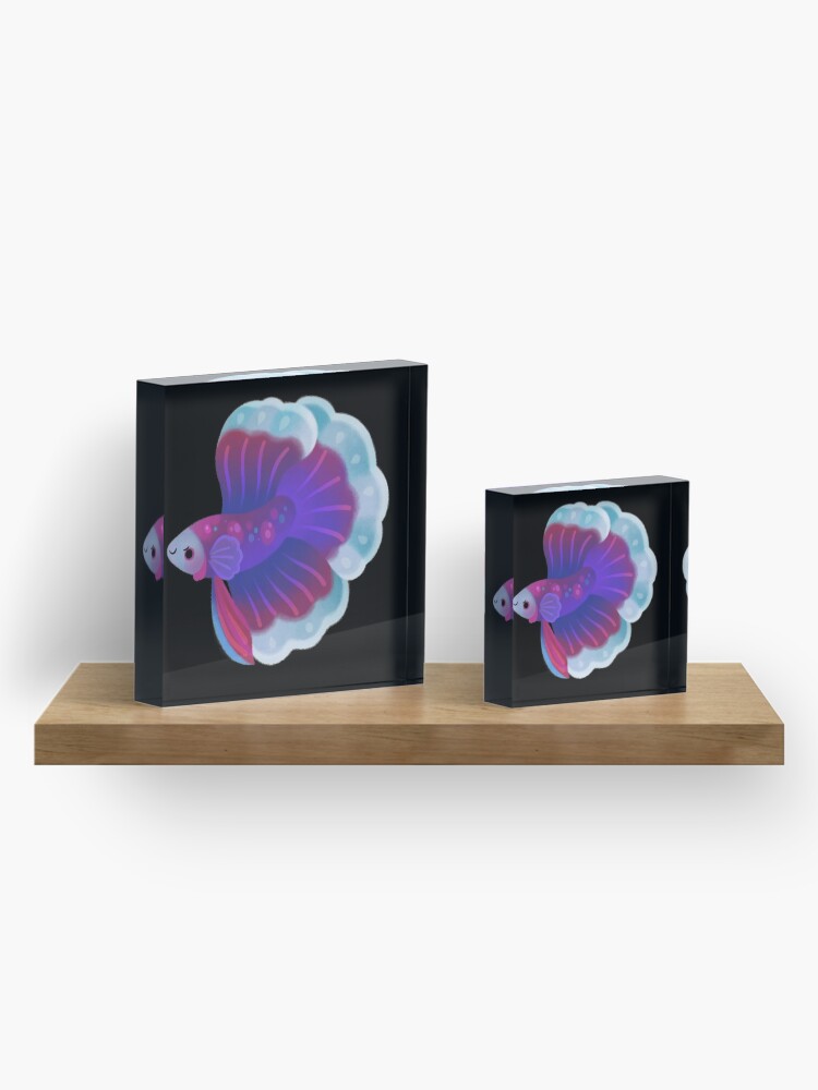 Alternate view of Blue Betta Acrylic Block