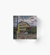 Panama. Town of Bocas del Toro. Sunset. Acrylic Block