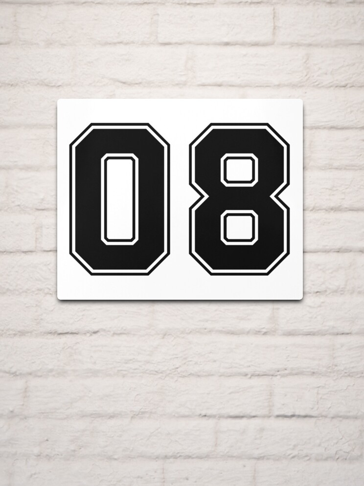 16,Classic Vintage Sport Jersey Number, Uniform numbers in black